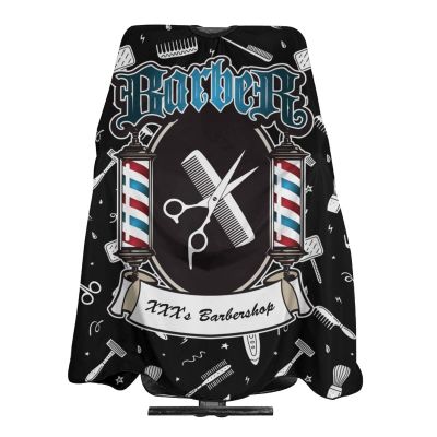 Custom Barber Cape Hairdresser Cape, Add Your Photo Text Logo Personalized Barbershop Cut Salon Cape for Men, Customized Hair Cutting Cape for Home Salon Barbershop