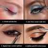 Albeaut Eyeliner Brow Brush Angled Thin Gel Liner Makeup Brush Fine Point Eyebrow Brushes Flat Brow Tint Brush Kit Applicator Tool view 3