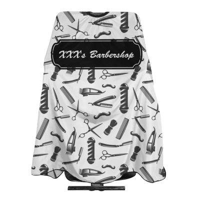 Custom Barber Cape Hairdresser Cape, Add Your Photo Text Logo Personalized Barbershop Salon Cape for Men, Customized Hair Cutting Cape for Home Salon Barbershop