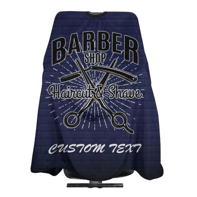 Custom Barber Cape Hairdresser Cape, Add Your Photo Text Logo Personalized Barbershop Salon Cape for Men, Customized Hair Cutting Cape for Home Salon Barbershop