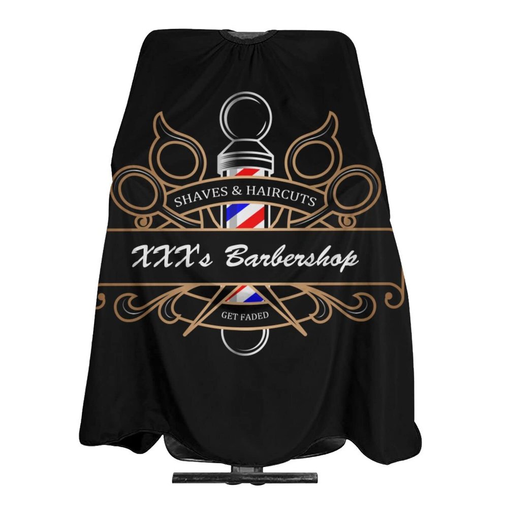 Custom Barber Cape Hairdresser Cape, Add Your Photo Text Logo Personalized Barber Salon Cape for Men, Customized Hair Cutting Cape for Home Salon Barbershop
