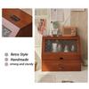 Cosmetics Makeup Storage Box Skincare Organizers with Lid and Drawers, Water & Dust Free, Vanity Organizer for Dresser, Countertop, Office Desk view 2