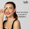 bdb Brow Duo Pencil - Highlighter & Concealer Pencil, Creamy Formula, Blendable Concealer & Buildable Highlighter view 2