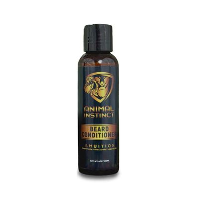 Animal Instinct Beard Conditioner | Conditions & Nourishes Your Beard to Add Softness | Natural, Organic, Vegan | Free of Harmful Ingredients | NO Parabens, Sulfates, Gluten or Cruelty | 4 ounces