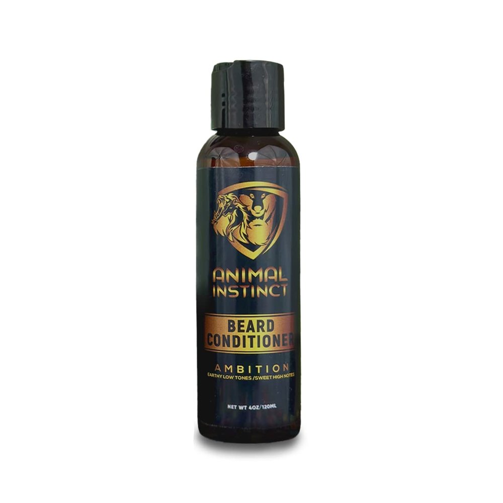 Animal Instinct Beard Conditioner | Conditions & Nourishes Your Beard to Add Softness | Natural, Organic, Vegan | Free of Harmful Ingredients | NO Parabens, Sulfates, Gluten or Cruelty | 4 ounces