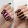 Galaxy Cat Eye Coffin Press-On Nails view 3