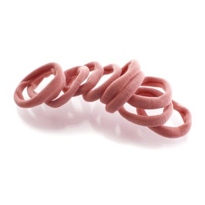 My Lello Girls Small Premium Ponytail Holder Seamless Hair Bands Dusty Rose 100pcs