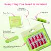 PaintLab Press-On Nails Manicure Kit, True Red, 24-Piece Set, Long-Lasting Fake Nails with Glue, File, Prep Pad & Cuticle Stick view 3