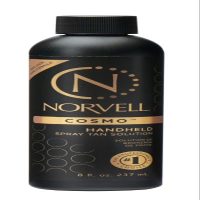 Norvell Spray Tan Solution Cosmo 8 fl oz  Professional Sunless Tanning Formula With a Blend of Warm Brown & Cool Violet Brown Undertones, Long Lasting Handheld Self Tanning Spray
