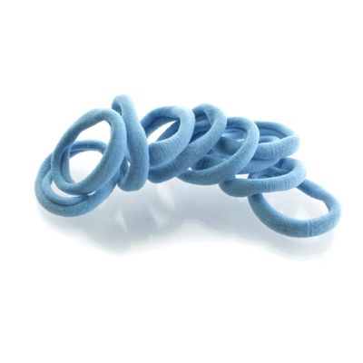 My Lello Girls Small Premium Ponytail Holder Seamless Hair Bands Dusty Blue 100pcs