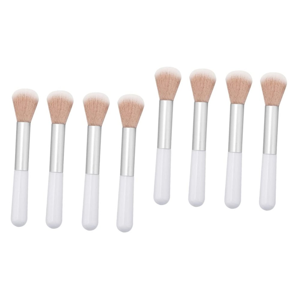 Mikinona 8pcs Fluffy Synthetic Hair Makeup Brush for Women Blush Loose Powder Application for Contouring Highlighting Blending Easy to Clean No Shedding