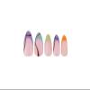 PaintLab Press-On Nails Manicure Kit, Multi Tie - Almond, 24-Piece Set, Long-Lasting Fake Nails with Glue, File, Prep Pad & Cuticle Stick view 1