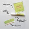 PaintLab Press-On Nails Manicure Kit, Multi Tie - Almond, 24-Piece Set, Long-Lasting Fake Nails with Glue, File, Prep Pad & Cuticle Stick view 3