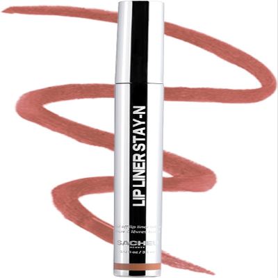 Sacheu Lip Liner STAY-N Peel Off Lip Stain Long Lasting Waterproof Lip Tint with Hyaluronic Acid & Vitamin E Transfer Proof Matte Finish, Vegan & Cruelty-Free (p-INKED)