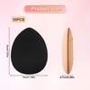 35pcs Finger Puff, Mini Finger Powder Puff Finger Makeup Sponges Soft Beauty Cosmetic Makeup Tools for Foundation, Under Eye, Cream, Concealer, Eye Shadow (white, pink, blue, black, and skin Colors) view 2