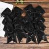 10 PCS 8" Large Glitter Cheer Bows Shiny Girl Hair Bows Ponytail Holder Sparkly Black Cheerleading Softball Team Bow Hair Accessories view 3