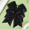 10 PCS 8" Large Glitter Cheer Bows Shiny Girl Hair Bows Ponytail Holder Sparkly Black Cheerleading Softball Team Bow Hair Accessories view 4