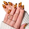 PaintLab Press-On Nails Manicure Kit, Tortie - Almond, 24-Piece Set, Long-Lasting Fake Nails with Glue, File, Prep Pad & Cuticle Stick view 1