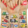 xo, Fetti Truck Car Party Temporary Tattoos - 48 Silver Foil Styles | Truck Birthday Party Supplies, Boys Pick Up Truck Party Favors, Car Temp Tats, Arts and Crafts view 1