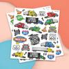 xo, Fetti Truck Car Party Temporary Tattoos - 48 Silver Foil Styles | Truck Birthday Party Supplies, Boys Pick Up Truck Party Favors, Car Temp Tats, Arts and Crafts view 2