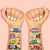 xo, Fetti Truck Car Party Temporary Tattoos - 48 Silver Foil Styles | Truck Birthday Party Supplies, Boys Pick Up Truck Party Favors, Car Temp Tats, Arts and Crafts view 3