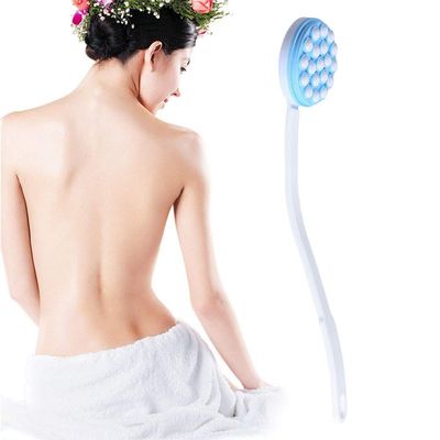 2 in 1 Back Cream Massager, Back Cream Aid, Cream Aid for Back Alone Cream Back Cream, Multifunctional Massage Back Brush Shower Brush(White)