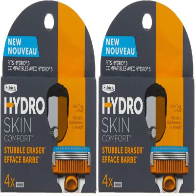 Schick Hydro Stubble Eraser Refills Stubble Razor Refills, 4 Count (Pack of 2)