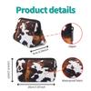 AJLTPA Cosmetic Bag Waterproof Neoprene Zipper Pouch Travel Portable Toiletry Makeup Bags Organizer Case for Women and Girls, Cowhide Print view 2