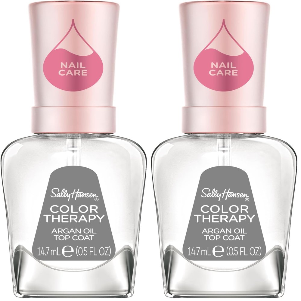 Sally Hansen Color Therapy Nail Treatment Top Coat 0.5 fl oz (Pack of 2)