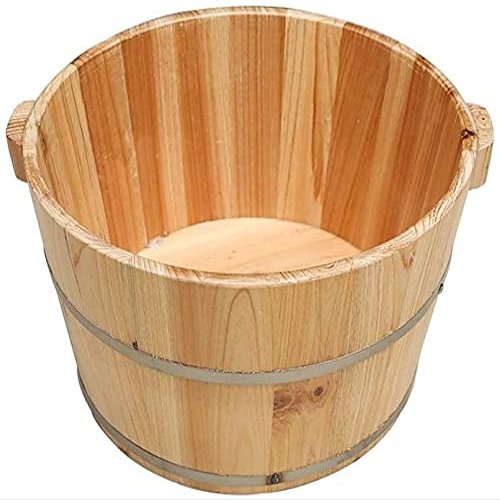 Foot Spa Bath Pedicure Basin 26CM Garden Edge Thick Foot Bath Barrel Foot Bath Health Foot Bath Barrel Foot Bath Bucket Bucket Feet Foot Tub Pedicure Basin Wood Foot Basin Wooden Foot Spa Basin Massag