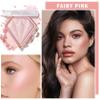 XINGXYUEL Face Pink Blush Highlighter Makeup Palette Shimmer Contour Waterproof Long-Lasting, Brightens Face Contour Illuminator Highlighters Blush Makeup Palette - 03 Fairy Powder view 2