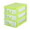 2-3 Layer Drawer Organizer, Jewelry Makeup Storage Box Plastic Fnishing Cosmetic 4 Drawer Plastic Container Case (3 Layers Green) Office Desktop Parts Cargo Single Debris for Candy view 1