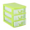 2-3 Layer Drawer Organizer, Jewelry Makeup Storage Box Plastic Fnishing Cosmetic 4 Drawer Plastic Container Case (3 Layers Green) Office Desktop Parts Cargo Single Debris for Candy view 2