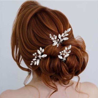 Foyte Wedding Hair Pins Bride Rhinestone Hair Pieces Crystal U-shaped Bridal Hair Accessories for Women (rhinestone)