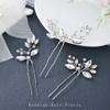 Foyte Wedding Hair Pins Bride Rhinestone Hair Pieces Crystal U-shaped Bridal Hair Accessories for Women (rhinestone) view 4
