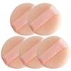FRCOLOR Small Makeup Sponges 5pcs Mini Powder Puff Loose Powder Puff Cosmetics Sponges with Ribbon Natural Flocking Cute Round Puff for Liquid Foundation Powder Concealer view 1