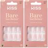 KISS Fake Nails, Nude, Glue-On, 28 Count | TruNude Collection | Nudies Shade | Chip Proof | Pack of 2 view 1