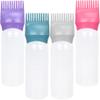 FRCOLOR 4pcs Hair Dry Cleaning Bottles with Comb Squeeze Applicator for Hair Dye Shampoo Conditioner in Gray Deep Deep Green view 1