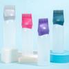 FRCOLOR 4pcs Hair Dry Cleaning Bottles with Comb Squeeze Applicator for Hair Dye Shampoo Conditioner in Gray Deep Deep Green view 2