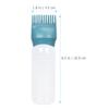 FRCOLOR 4pcs Hair Dry Cleaning Bottles with Comb Squeeze Applicator for Hair Dye Shampoo Conditioner in Gray Deep Deep Green view 3