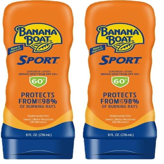 Banana Boat Sport Ultra Sunscreen Lotion, SPF 65, 8oz (Pack of 2)
