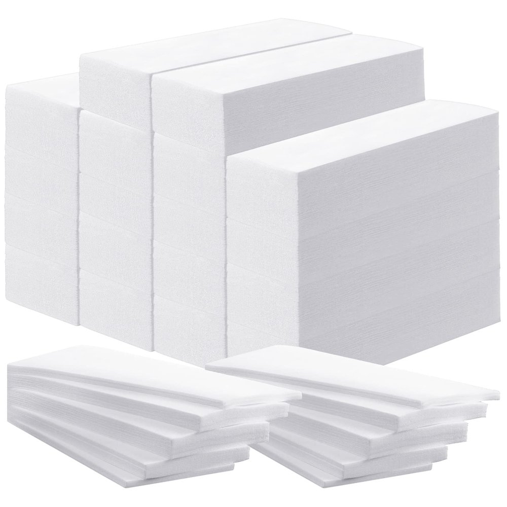 Tudomro 2000 Pcs Large Non-Woven Body Strips for Epilating and Waxing - 2.8 x 7.9 Inch Wax Paper for Women and Men, Arms, Legs, Armpit Hair Removal, White