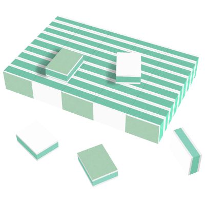 CGBE Nail Buffer Block and Shine Kit, 50 Count Mini Nail Buffer for Polishing Smooth and Shiny Natural Nails Fingernail Mini Buffer Nail File Smoother Buffer Block 1000/4000 Grit - Green