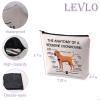 LEVLO Funny Redbone Coonhound Lovers Gifts The Anatomy of A Redbone Coonhound Clever Minds Cosmetic Bags Veterinary Mom Travel Toiletry Bags(Redbone Coonhound) view 2