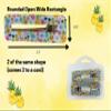 Pineapple Smiley Hair Clips (Silver, Pineapple Smiley Wide Rectangle Pair) view 2