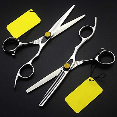 Hair Cutting Scissors, 6 Inch Professional Japan 9cr13 Shears Thinning Barber Cut Hair Scissors Makeup Hairdressing Scissors ( Color : Set )
