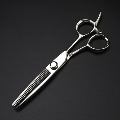 Hair Cutting Scissors, 6 Inch Professional Japan 440c Steel Scissor Silver Hair Scissors Cutting Barber Makas Haircut Thinning Shears Hairdresser Scissors ( Color : Thinning scissor )