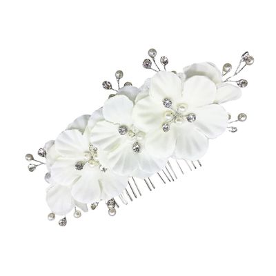 BIUDECO Rhinestones Floral Wedding Hair Comb Elegant Bridal Side Comb Accessory for Engagement Prom and Parties Lightweight Comfortable Chic Design for Stunning Looks