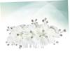BIUDECO Rhinestones Floral Wedding Hair Comb Elegant Bridal Side Comb Accessory for Engagement Prom and Parties Lightweight Comfortable Chic Design for Stunning Looks view 3