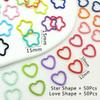 100PCS Colorful Star and Love Shape Braids Ring Clips Hair Jewelry Braid Locs Hair Cute Rings Accessories(Colorful) view 2